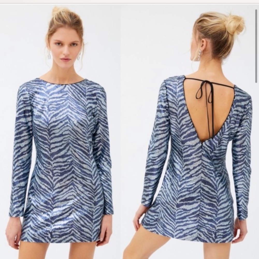 Zebra sequin dress